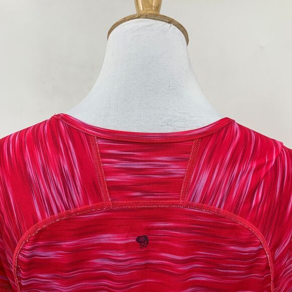 Mountain Hardwear T Shirt Womens S Pink Space Dye Wicked Electric Short Sleeve - Picture 7 of 13
